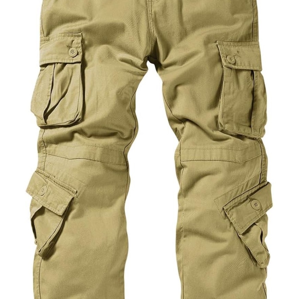 Match Tan Cargo Pants with Utility Design